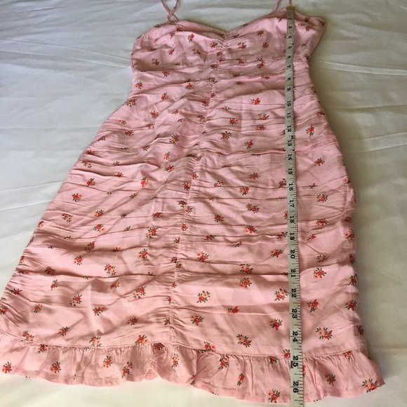 Hollister Ruched Tie-Shoulder Floral Mini Dress New Size XS - Picture 9 of 9